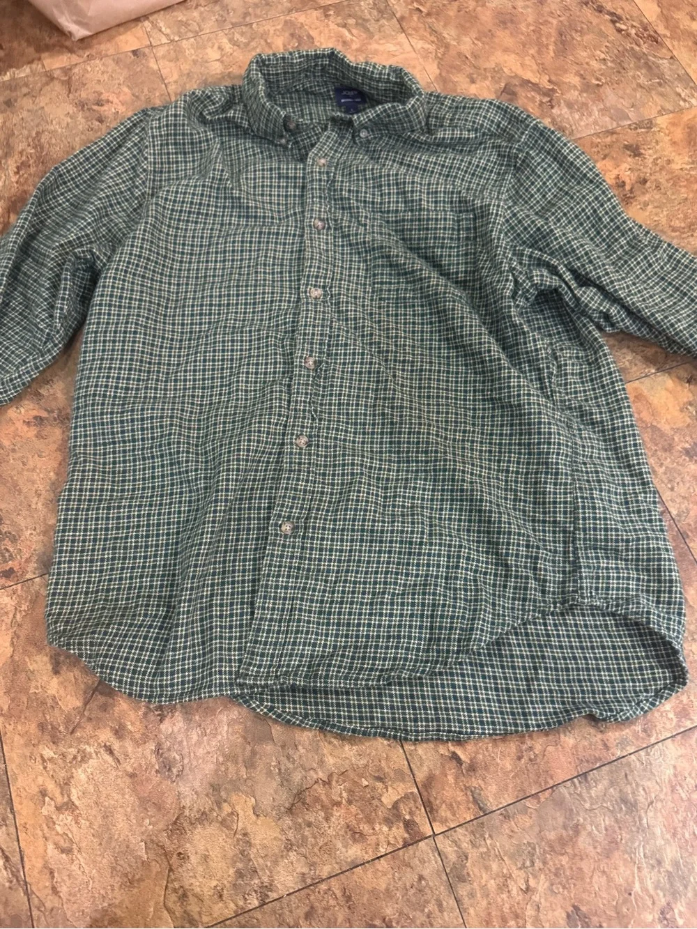 J. Crew Green Plaid Button-Down Shirt
